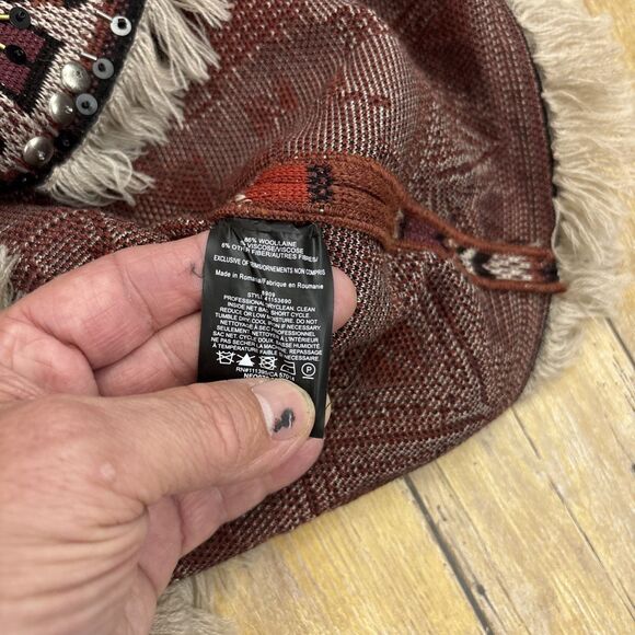 Tory Burch Sweater Womens Medium Wool Viscose Aztec Southwestern - Picture 8 of 8